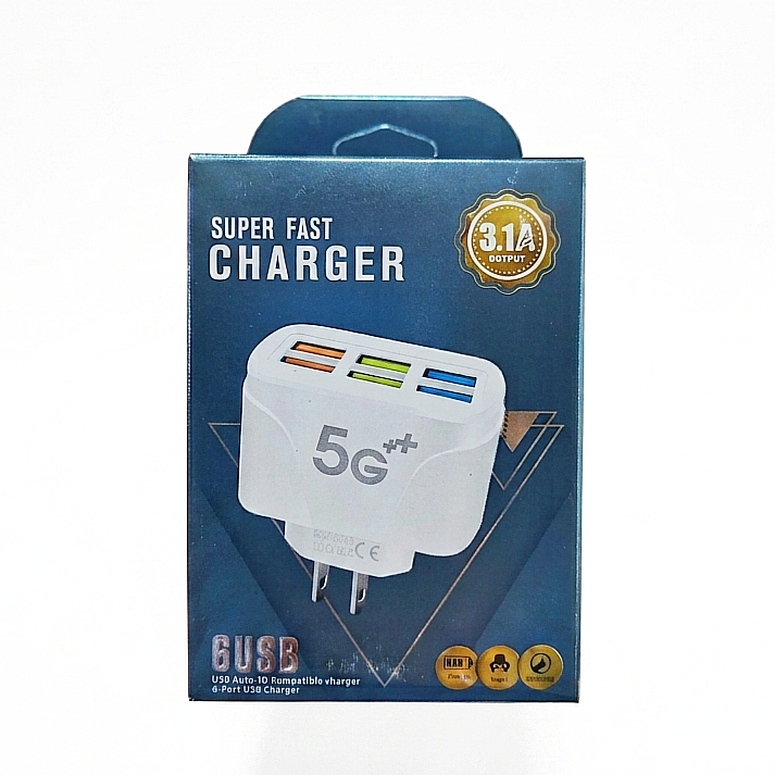 خرید هاب شارژر 6 پورت USB دیواری | پویا موبایل