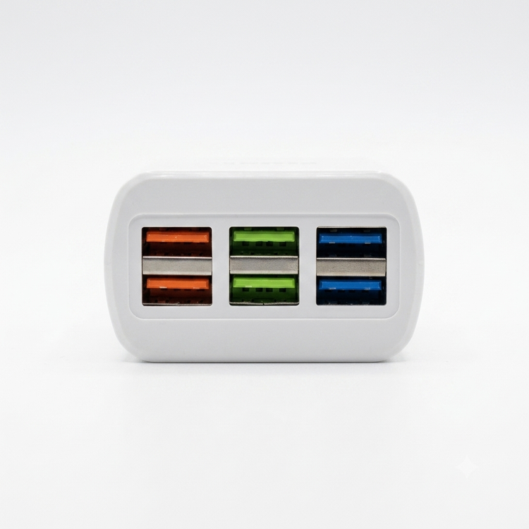 هاب شارژر ۶ پورت USB مدل Xcharge (توان ۱۵.۵ وات)