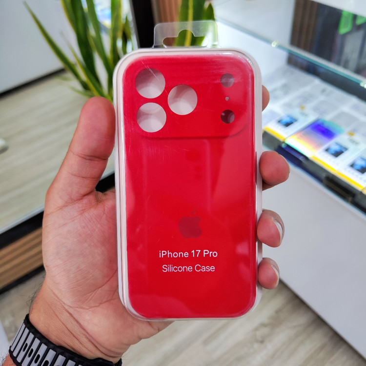 کاور اصلی سیلیکونی iPhone 17 Pro (نرم و ضد لک)