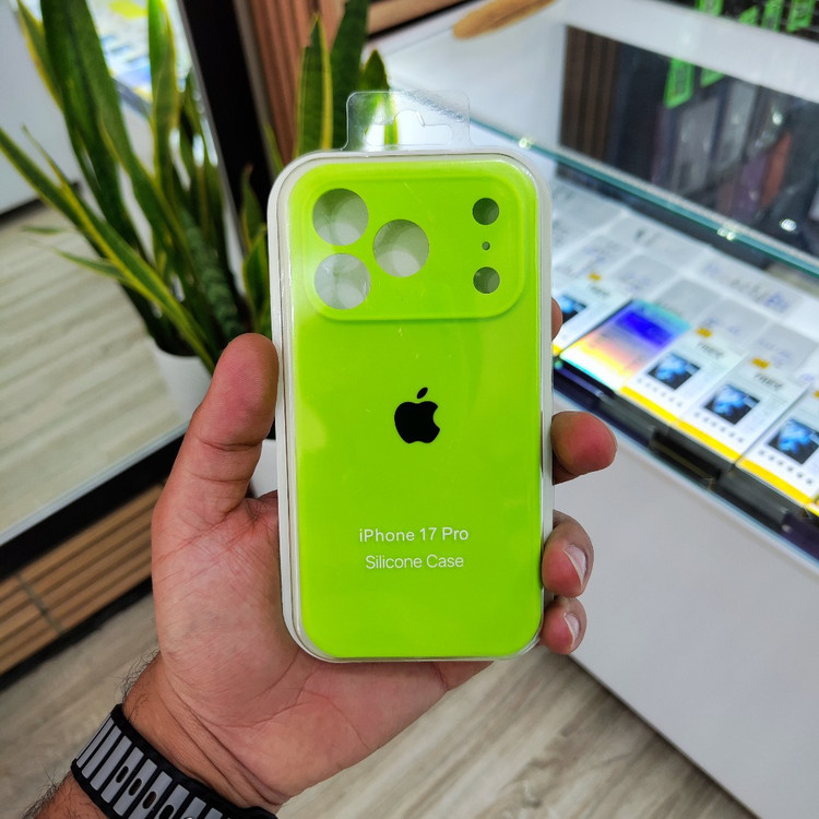 کاور اصلی سیلیکونی iPhone 17 Pro (نرم و ضد لک)