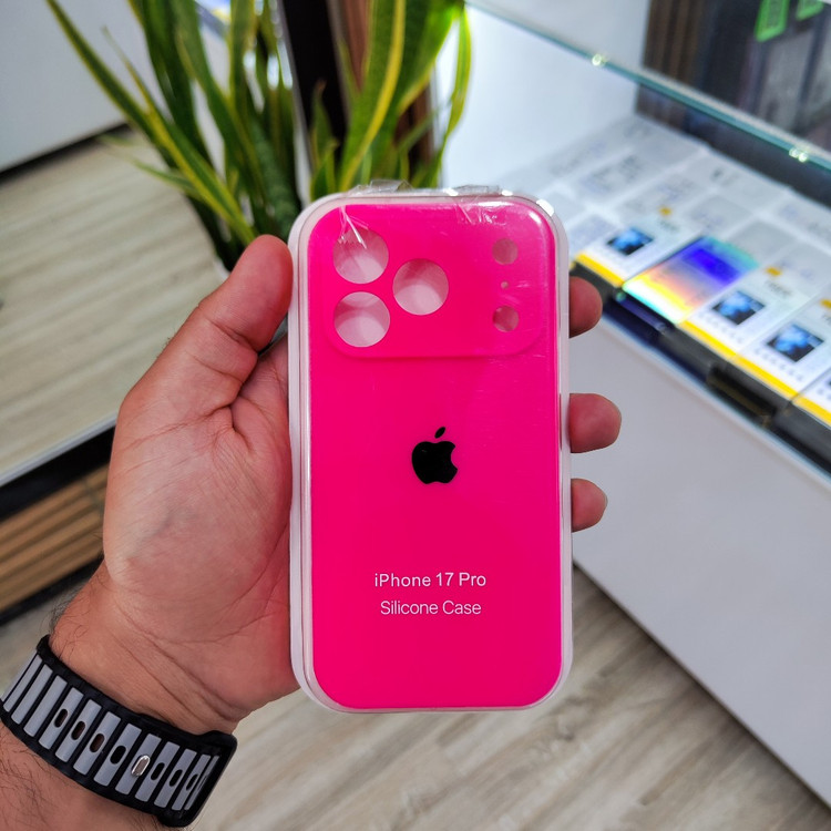 کاور اصلی سیلیکونی iPhone 17 Pro (نرم و ضد لک)